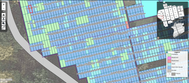 Wesley Chapel Cemetery's CIMS map