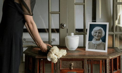 cremation stock photo
