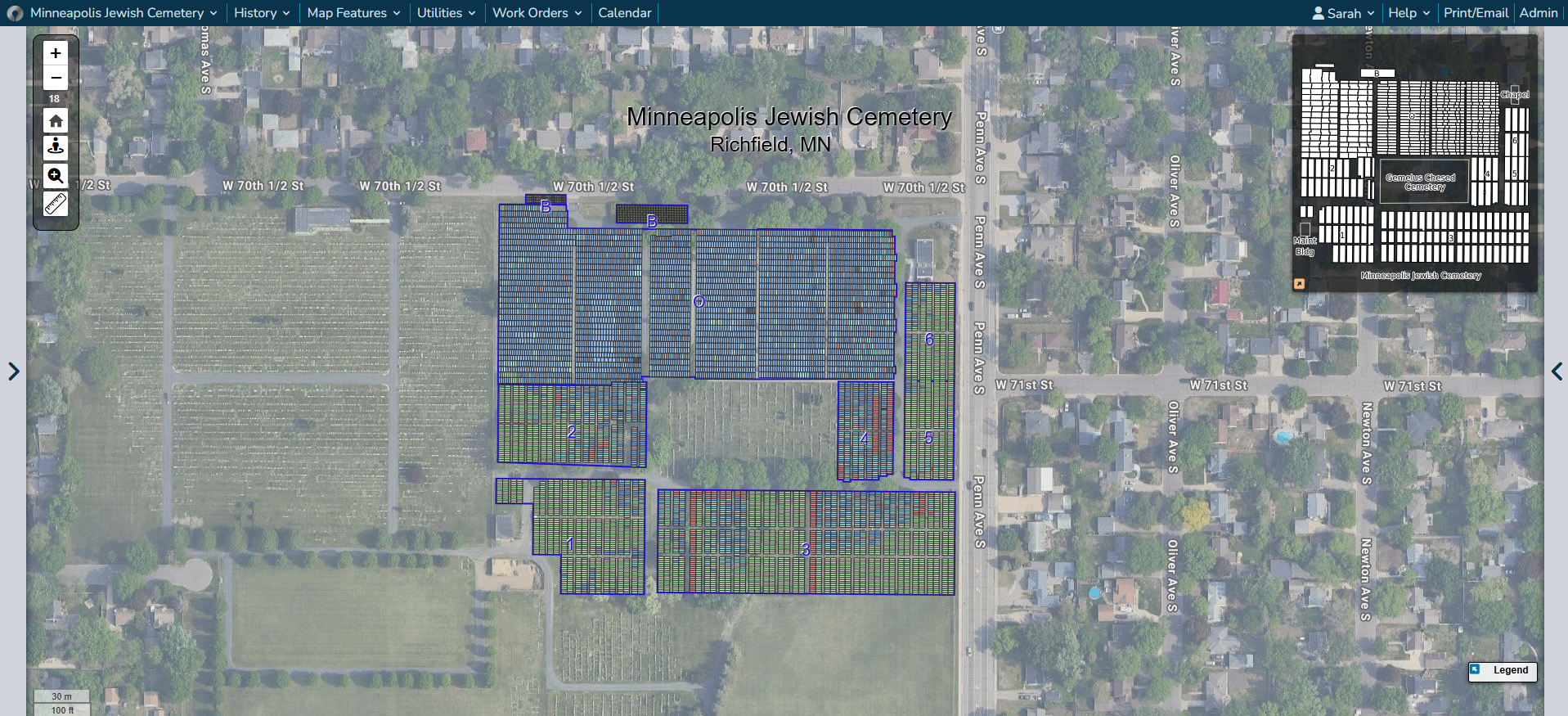 mpls jewish cemetery overview