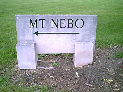 Mt. Nebo entrance sign